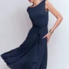 Tamsin Jersey Midi Dress Navy Tamsin Jersey Midi Dress Navy