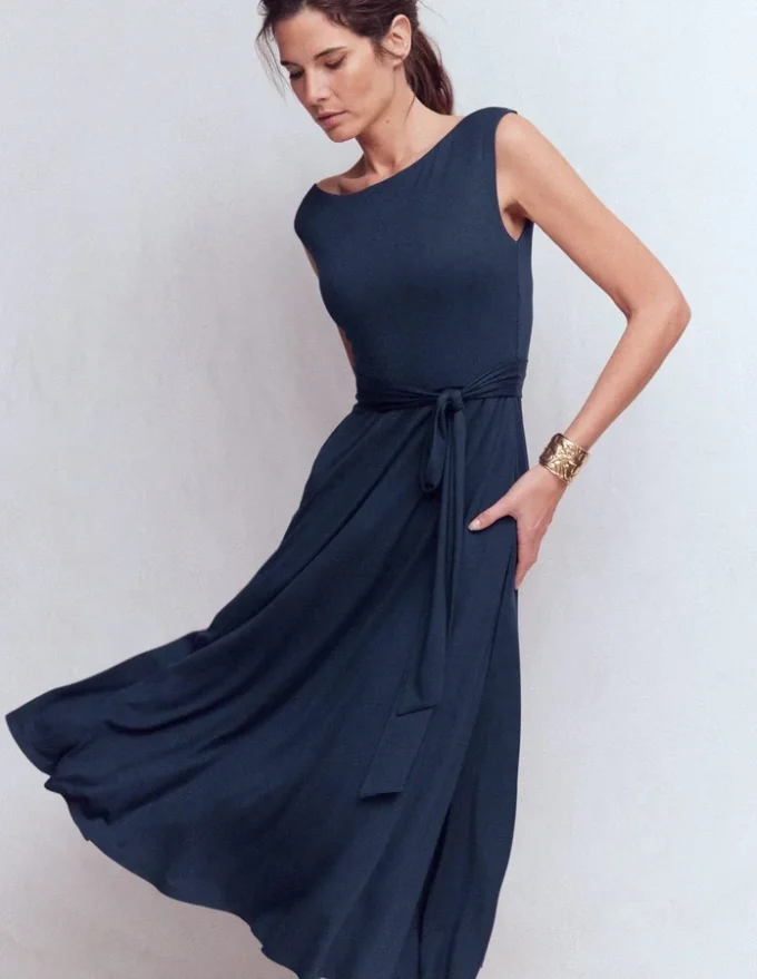 Tamsin Jersey Midi Dress Navy Tamsin Jersey Midi Dress Navy