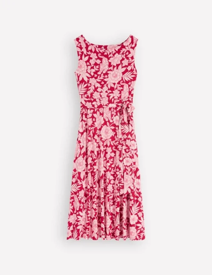 Tamsin Jersey Midi Dress Spicy Red, Tigers Paradise Tamsin Jersey Midi Dress Spicy Red, Tigers Paradise