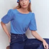 Tape Lace T-shirt Forget Me Not Blue Tape Lace T-shirt Forget Me Not Blue