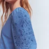 Tape Lace T-shirt Forget Me Not Blue Tape Lace T-shirt Forget Me Not Blue