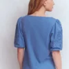 Tape Lace T-shirt Forget Me Not Blue Tape Lace T-shirt Forget Me Not Blue