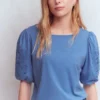 Tape Lace T-shirt Forget Me Not Blue Tape Lace T-shirt Forget Me Not Blue
