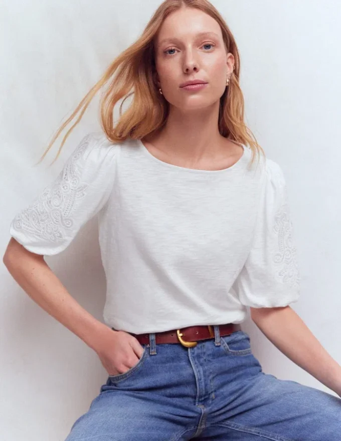Tape Lace T-shirt White Tape Lace T-shirt White