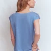 Tara Cutwork Linen Tee Ashleigh Blue Tara Cutwork Linen Tee Ashleigh Blue