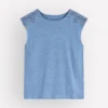 Tara Cutwork Linen Tee Ashleigh Blue Tara Cutwork Linen Tee Ashleigh Blue