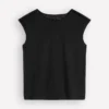 Tara Cutwork Linen Tee Black Tara Cutwork Linen Tee Black
