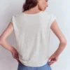 Tara Cutwork Linen Tee Ivory Tara Cutwork Linen Tee Ivory