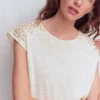 Tara Cutwork Linen Tee Ivory Tara Cutwork Linen Tee Ivory