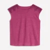 Tara Cutwork Linen Tee Purple Damson Tara Cutwork Linen Tee Purple Damson