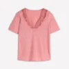 Tara Lace Trim Linen T-shirt Almond Pink Tara Lace Trim Linen T-shirt Almond Pink