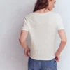 Tara Lace Trim Linen T-shirt Coconut Milk Tara Lace Trim Linen T-shirt Coconut Milk