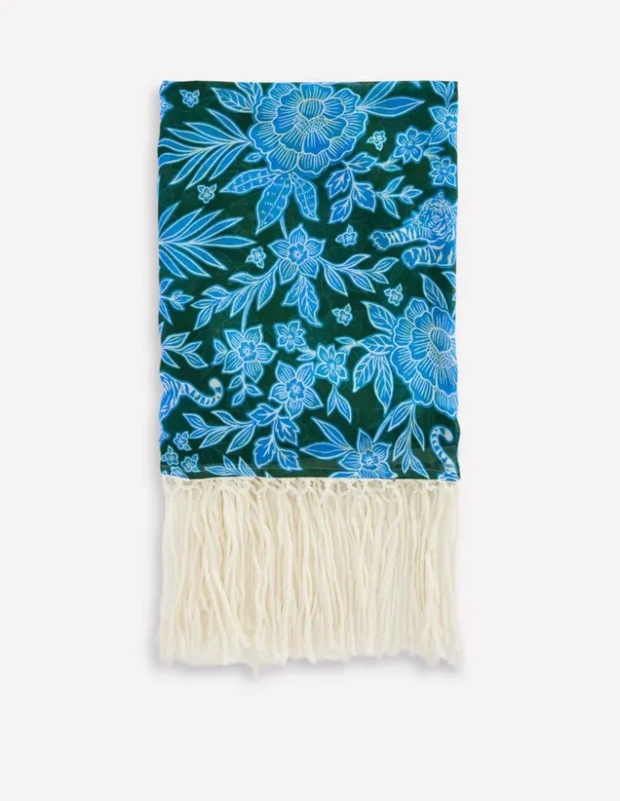 Tassel Sarong Dark Green, Tigers Paradise Tassel Sarong Dark Green, Tigers Paradise