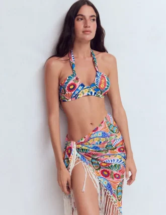 Tassel Sarong Multi, Enchanted Paisley