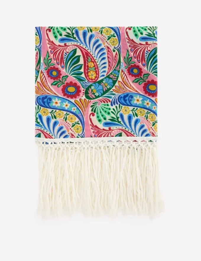 Tassel Sarong Multi, Enchanted Paisley Tassel Sarong Multi, Enchanted Paisley