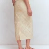 Textured Column Skirt Ivory Broderie Textured Column Skirt Ivory Broderie
