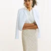 Textured Column Skirt Ivory Broderie Textured Column Skirt Ivory Broderie