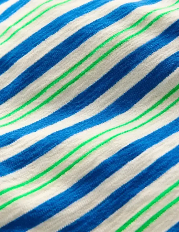 Textured Striped T-shirt Soft Ivory / Blue / Green