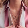 Three Layer Necklace Multi Three Layer Necklace Multi