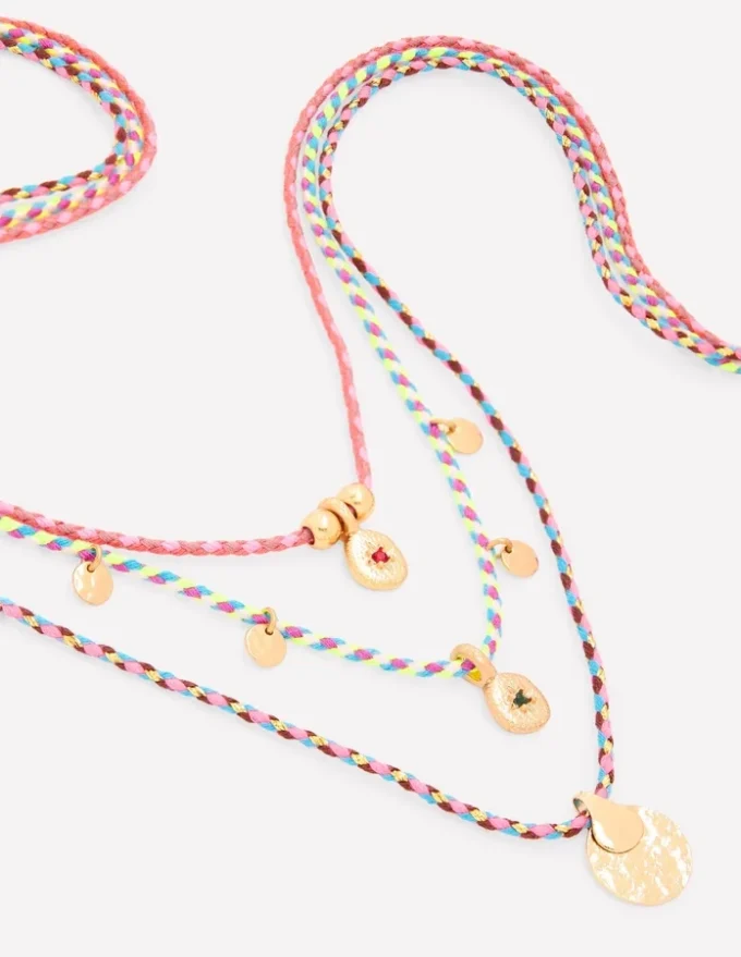 Three Layer Necklace Multi Three Layer Necklace Multi
