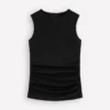 Tia Sleeveless Ruch Jersey Top Black Tia Sleeveless Ruch Jersey Top Black