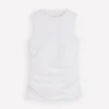 Tia Sleeveless Ruch Jersey Top White Tia Sleeveless Ruch Jersey Top White