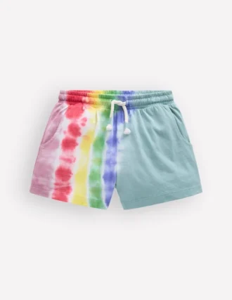 Tie Dye Logo Shorts Dawn Blue Rainbow
