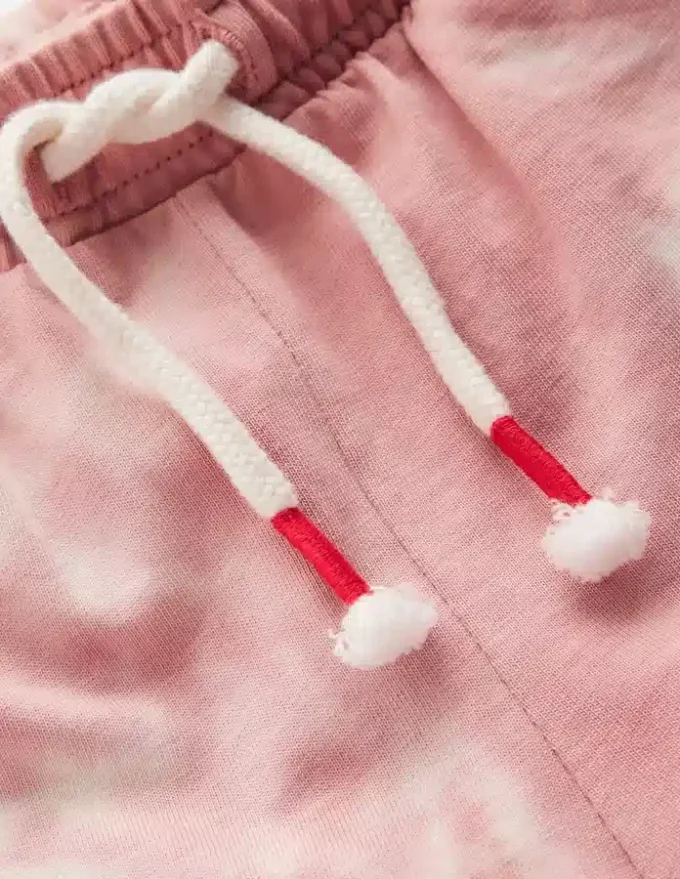 Tie Dye Logo Shorts Vintage Pink