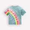 Tie Dye Logo Top Dawn Blue Rainbow