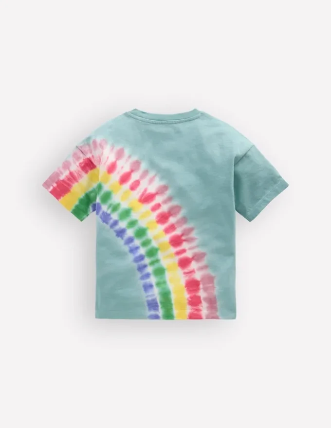 Tie Dye Logo Top Dawn Blue Rainbow
