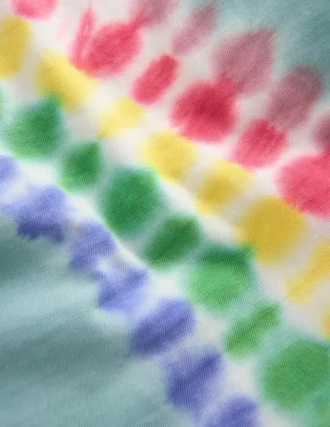Tie Dye Logo Top Dawn Blue Rainbow