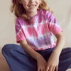 Tie Dye Logo Top Pink Tie Dye