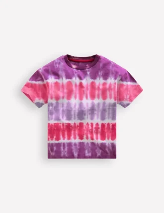 Tie Dye Logo Top Pink Tie Dye