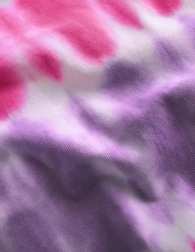 Tie Dye Logo Top Pink Tie Dye