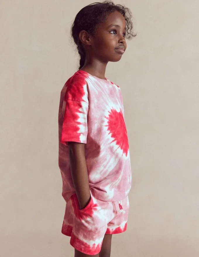 Tie Dye Logo Top Vintage Pink Heart