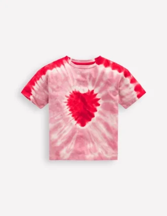 Tie Dye Logo Top Vintage Pink Heart Tie Dye Logo Top Vintage Pink Heart