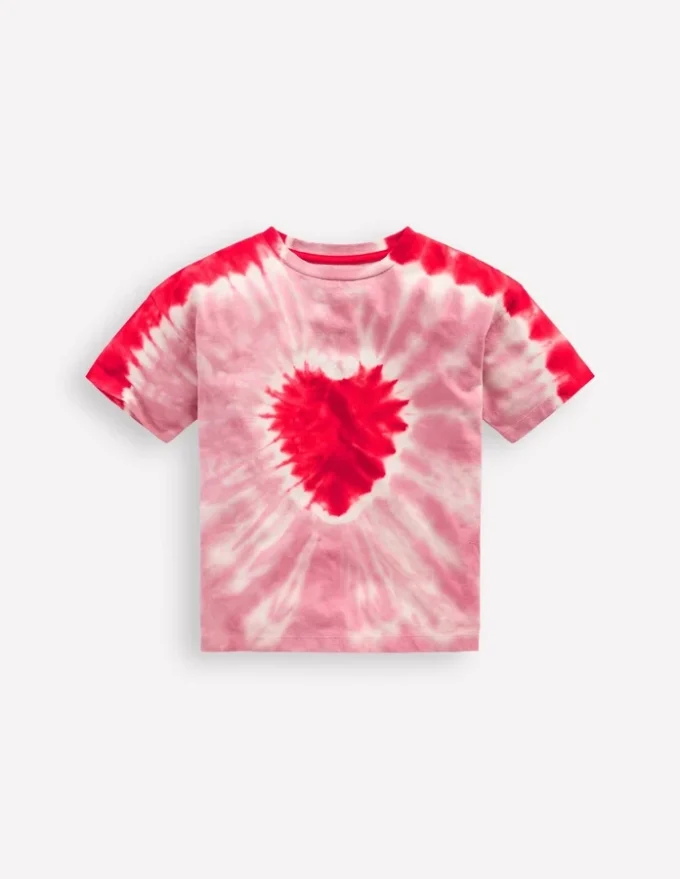 Tie Dye Logo Top Vintage Pink Heart