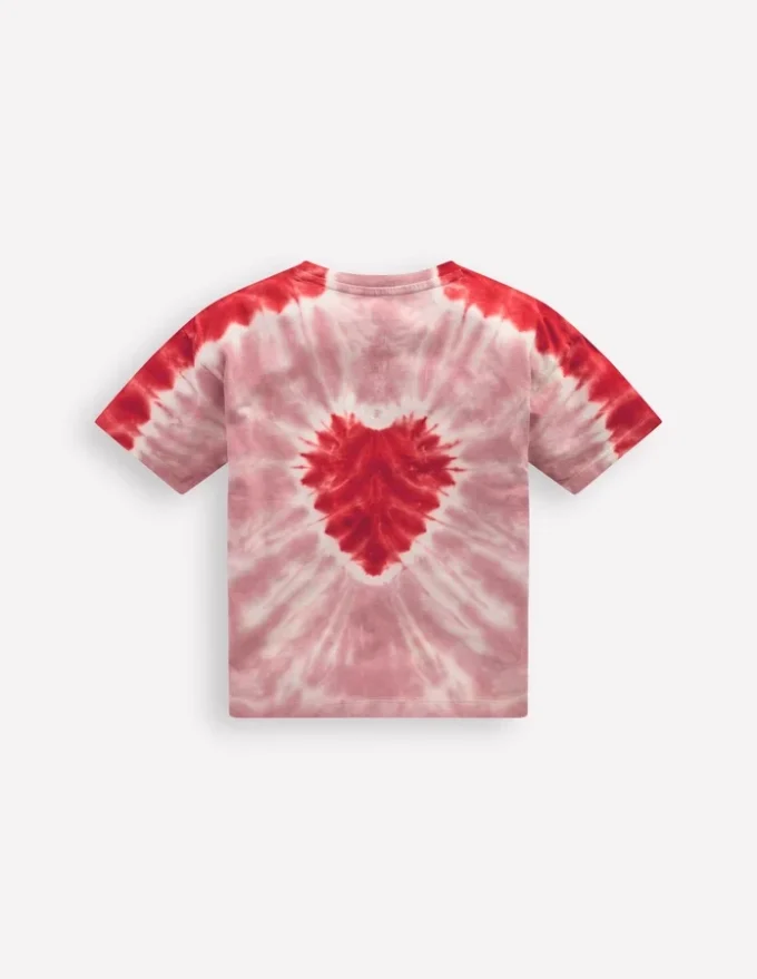 Tie Dye Logo Top Vintage Pink Heart