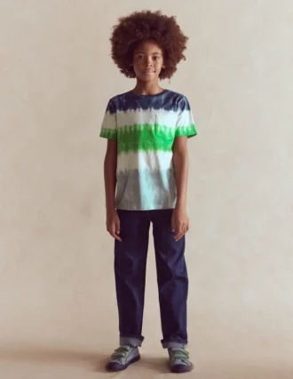 Tie Dye T-shirt Blue Multi Stripe