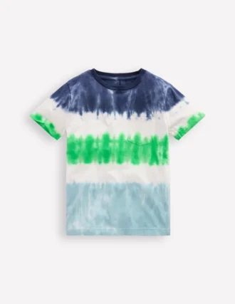 Tie Dye T-shirt Blue Multi Stripe