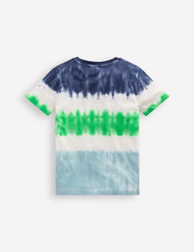 Tie Dye T-shirt Blue Multi Stripe