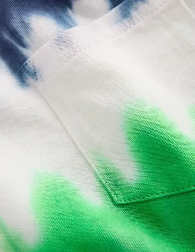 Tie Dye T-shirt Blue Multi Stripe