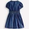 Tie Front Woven Dress Denim Tie Front Woven Dress Denim