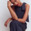Tie Halter Neck Jumpsuit Navy Tie Halter Neck Jumpsuit Navy