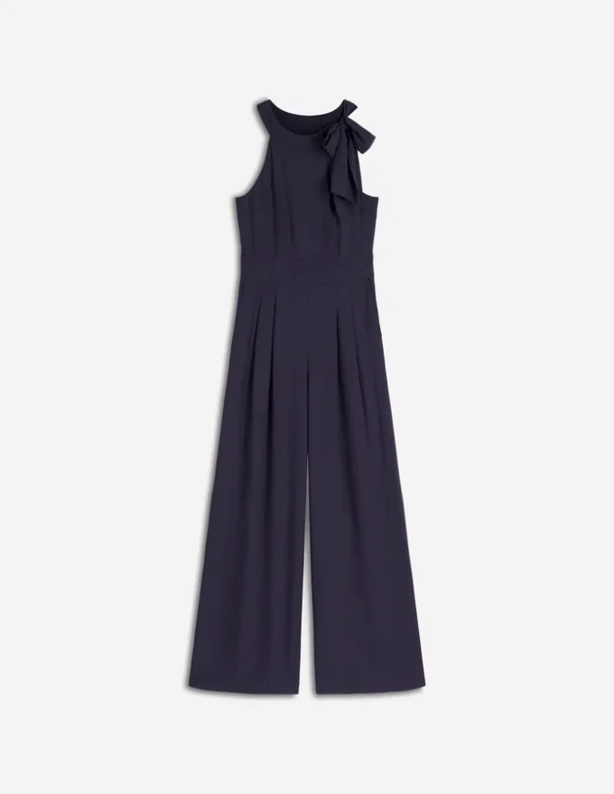 Tie Halter Neck Jumpsuit Navy Tie Halter Neck Jumpsuit Navy