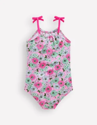 Tie Shoulder Swimsuit Lilac Chiffon Cornflower