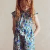 Tie Waist Woven Playsuit Blue Floral Tie Waist Woven Playsuit Blue Floral