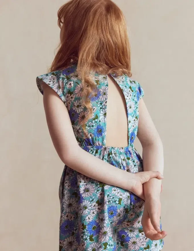 Tie Waist Woven Playsuit Blue Floral Tie Waist Woven Playsuit Blue Floral
