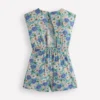 Tie Waist Woven Playsuit Blue Floral Tie Waist Woven Playsuit Blue Floral
