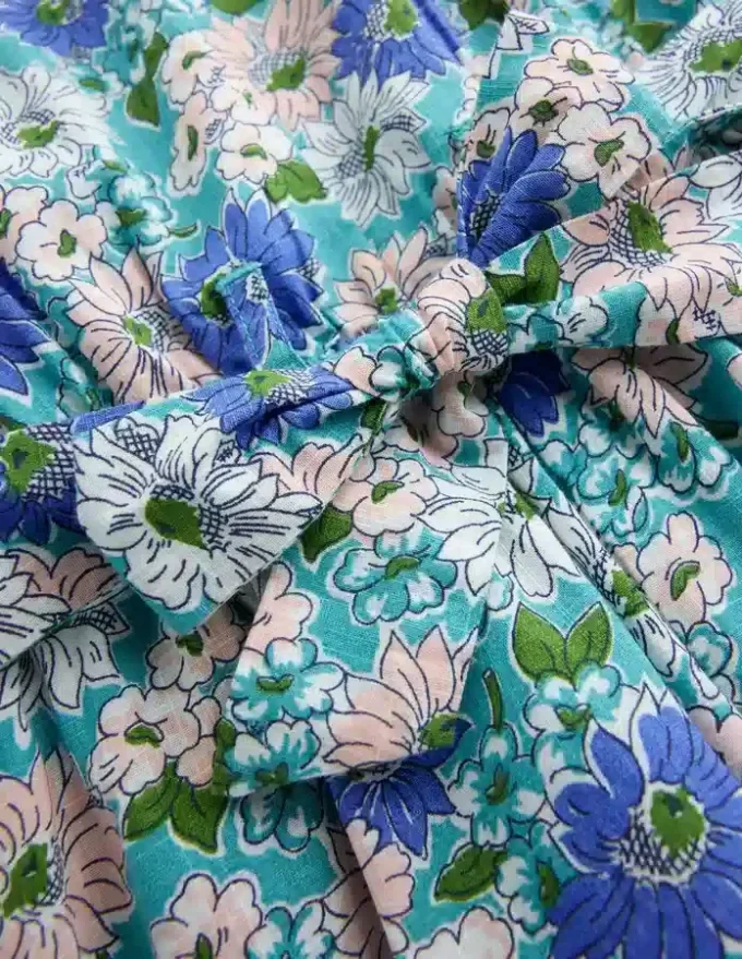 Tie Waist Woven Playsuit Blue Floral Tie Waist Woven Playsuit Blue Floral